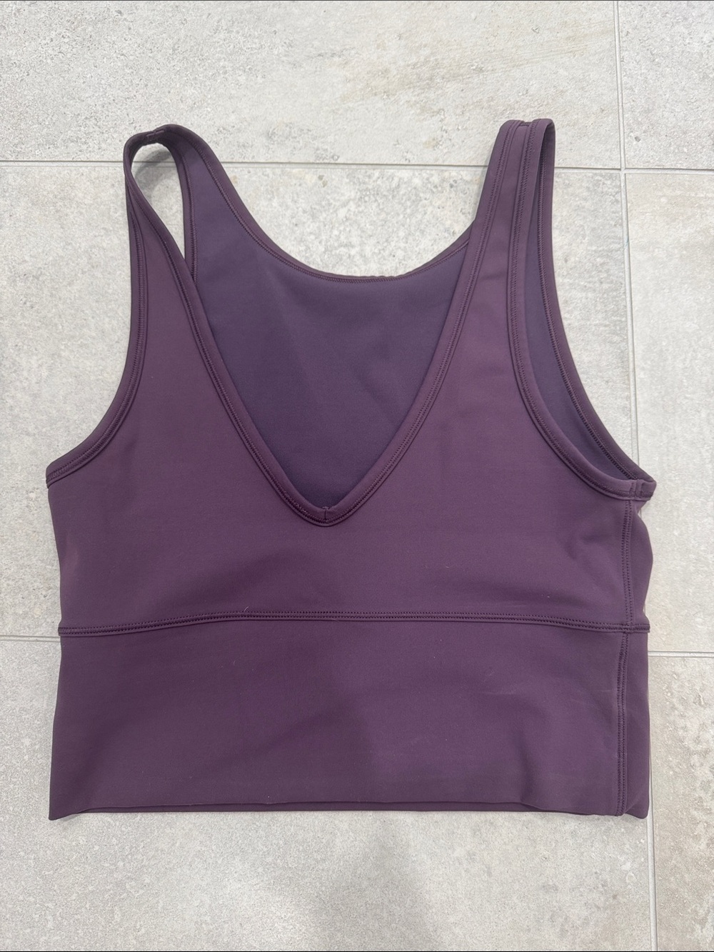 Lululemon Seamless Crop Tank Top in Deep Plum - Picture 2 of 3